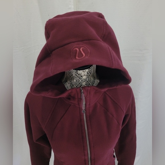 Lululemon Scuba Hoodie Sz 6 Light Cotton Fleece Dark Adobe EUC - Picture 8 of 14